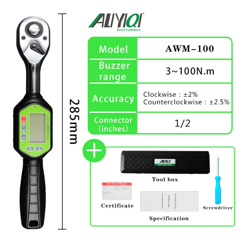 awm cabeca catraca bidirecional portatil mini chave de torque digital 43 81 2 01