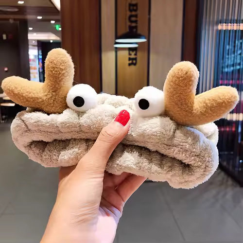 Wash Face Hair Holder Hairbands Soft Warm Coral Fleece Bow Animal Ears Headband For Women Girls Turban Fashion Hair Accessories - Image 12