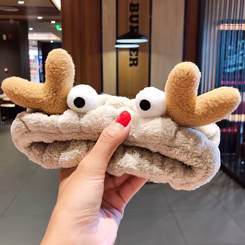 Wash Face Hair Holder Hairbands Soft Warm Coral Fleece Bow Animal Ears Headband For Women Girls Turban Fashion Hair Accessories - Image 12
