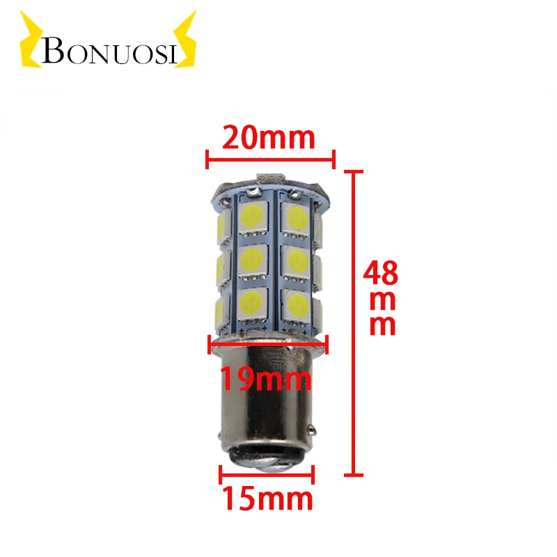 10pcs 1142 BA15D 27 SMD 5050 led 1176 led Tail Turn Signal lamp White led car bulbs rear brake Lights Led Yacht Light AC 12V