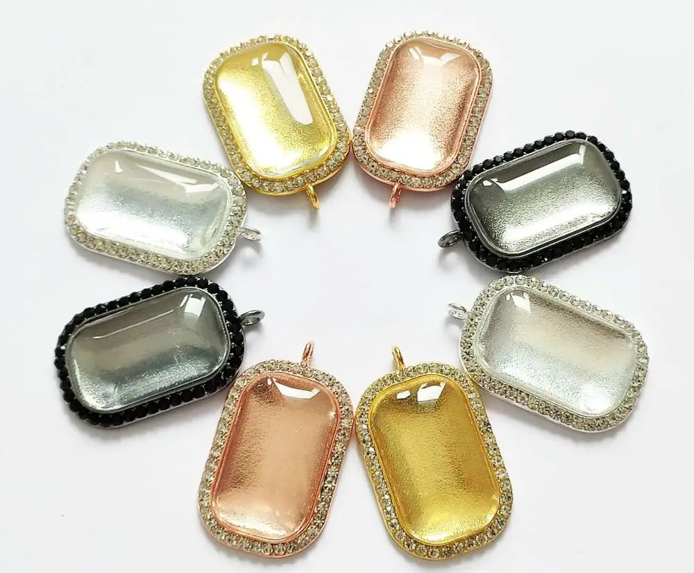 

50PCS Oval Tray With Dome for women DIY Necklace Crafts T04