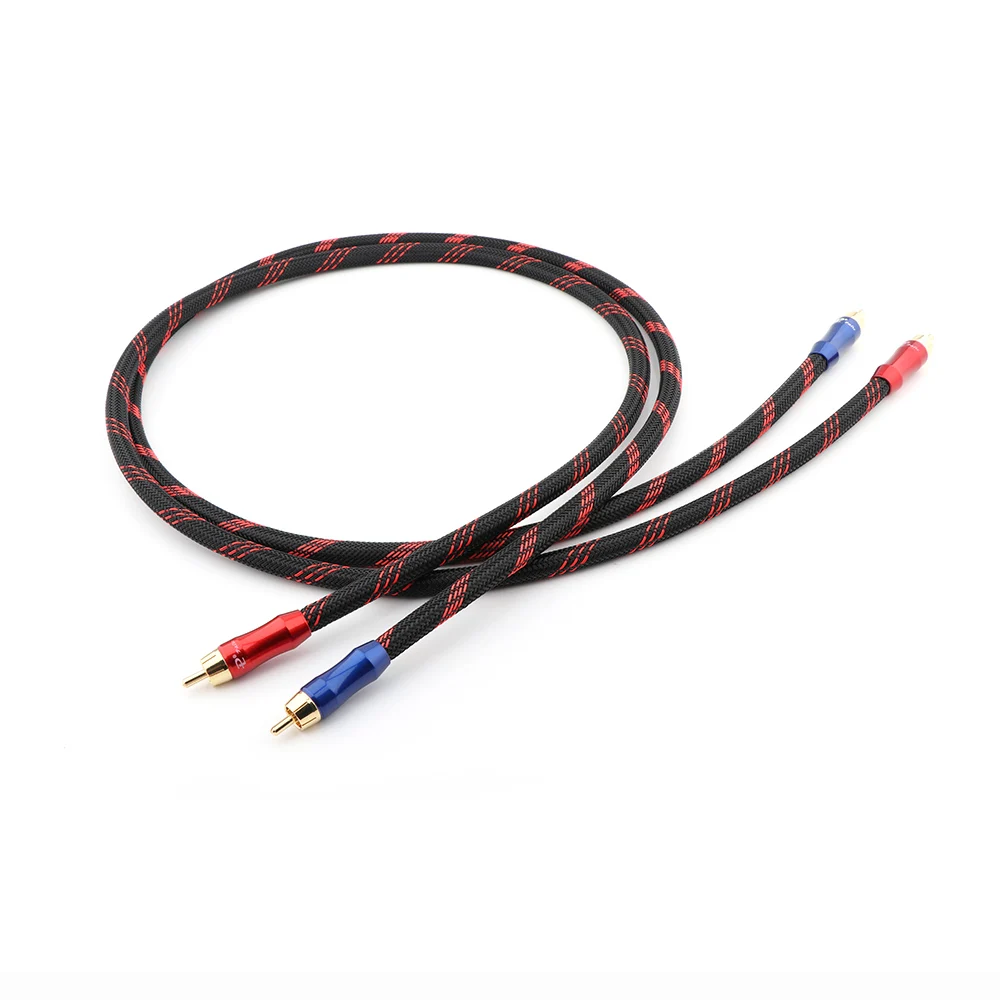 X401 YTER 99,9998% OCC Kupfer RCA-Kabel, Hochleistungs-Premium-Hi-Fi-Audio 2RCA zu 2RCA Verbindungskabel – Detail 8