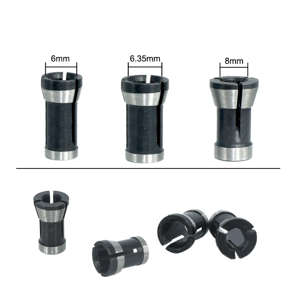 adapter collet shank 8mm 6.35mm 6mm router collet extension chuck adapter High Precision Milling Cutter Accessories