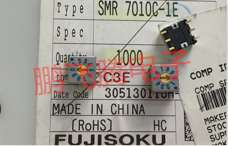 1PCS Japan FUJISOKU SMR7010C-1E 0-9/10-bit rotary dial code coding switch SMD positive code