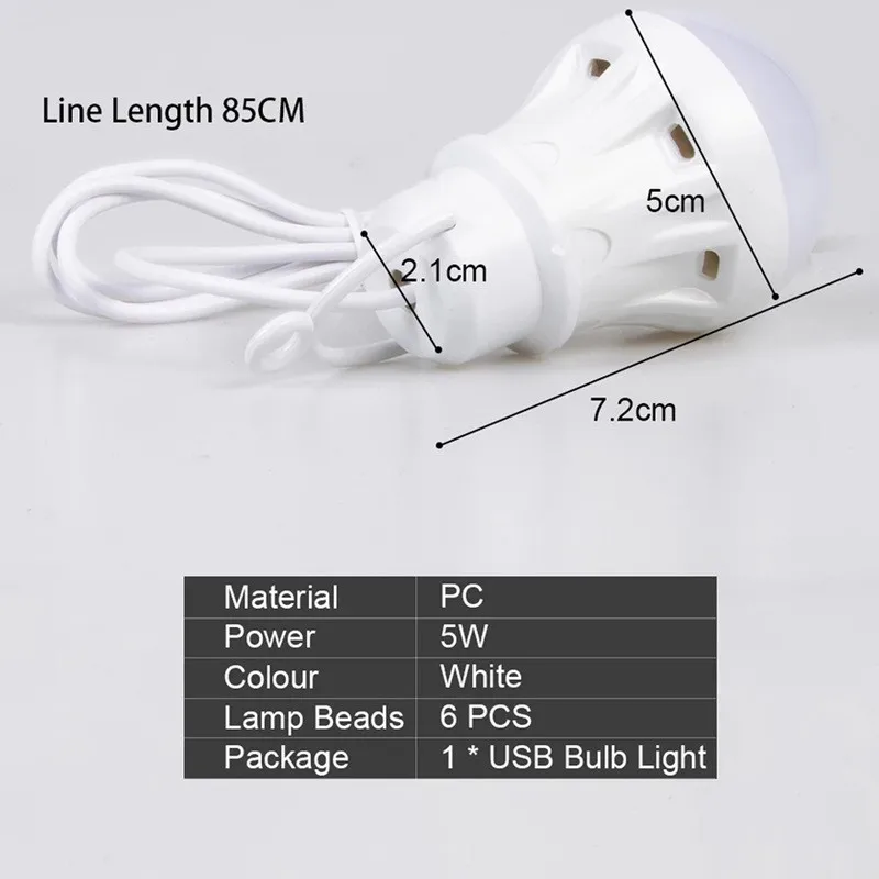 LED Lantern Portable Camping Lamp Mini Bulb 5V USB Power Book Light Reading Student Study Table Lamp Super Birght For Outdoor