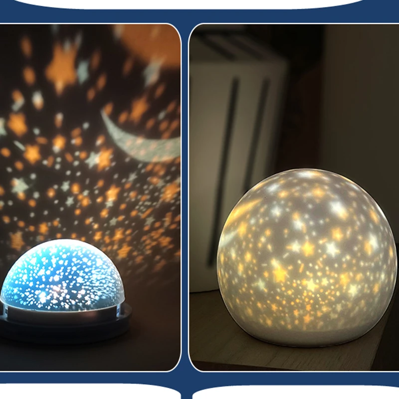 

Couple Friends Gifts Starry Sky Projector Lamp Bedroom Bedside Atmosphere with Sleeping Night Light Creative Dream Table Lamp