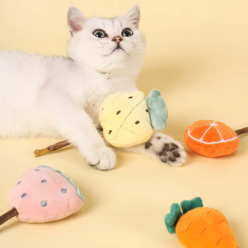 

Cute Funny Cat Toys Lovely Cat Accessories Wooden Self-healing Teeth Chew Cleaning Sticks Pet Products Catnip Ball Dropshipping