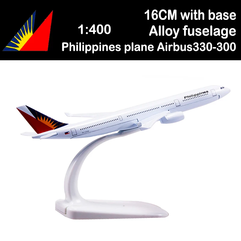 

1:400 Air Philippines Airplane 330-300 Model 16CM Alloy Aircraft Plane Airliner Display Toy Collection for Boys Toys Gift