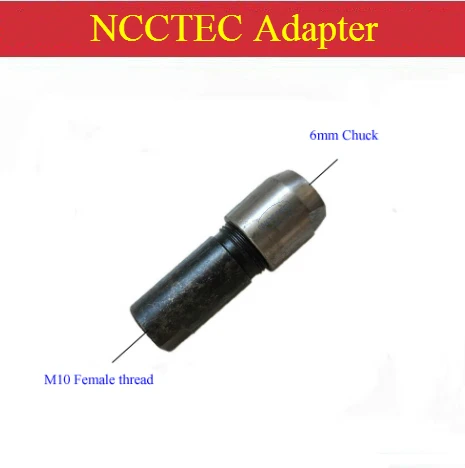 NCCTEC adapter screw M10 female Internal thread-6mm Chuck converter connector for M10 Angle Grinders and 6mm shank Diamond tools