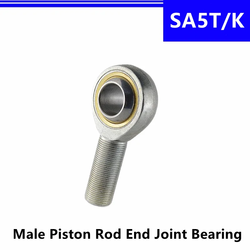 

20Pcs SA5T/K Male Piston Rod End Joint Bearing Ball Head Fish Eye Universal Knuckle SA5TK P0SA5 5mm