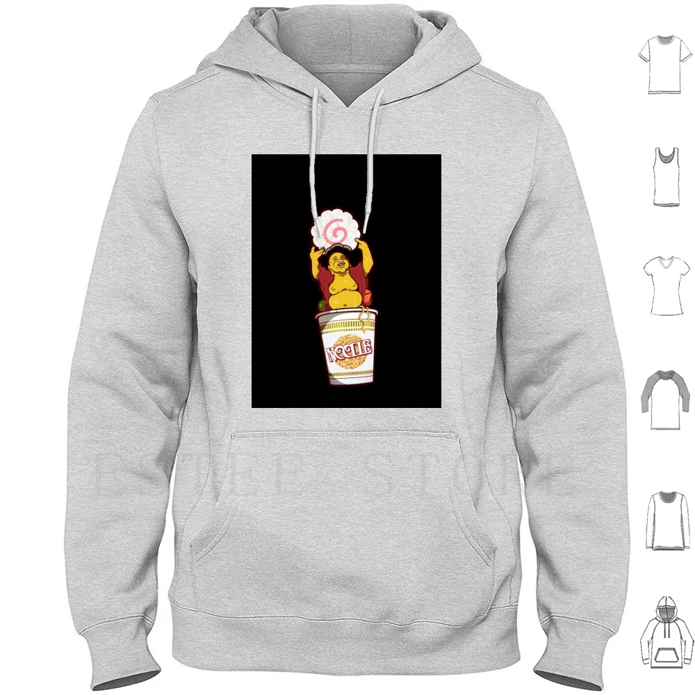 Noodleboy Hoodies Noodle Buddha Ramen Pea Carrots Cup Broth Soup Laughing Lunch