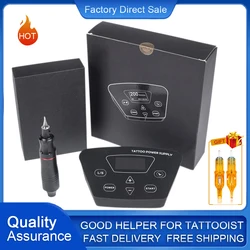 Biomaser Professional Tattoo Machine Kit P300 Power Supply Tattoo Rotary Pen For Permanent Make Up With Cartridges Tattoo Needle