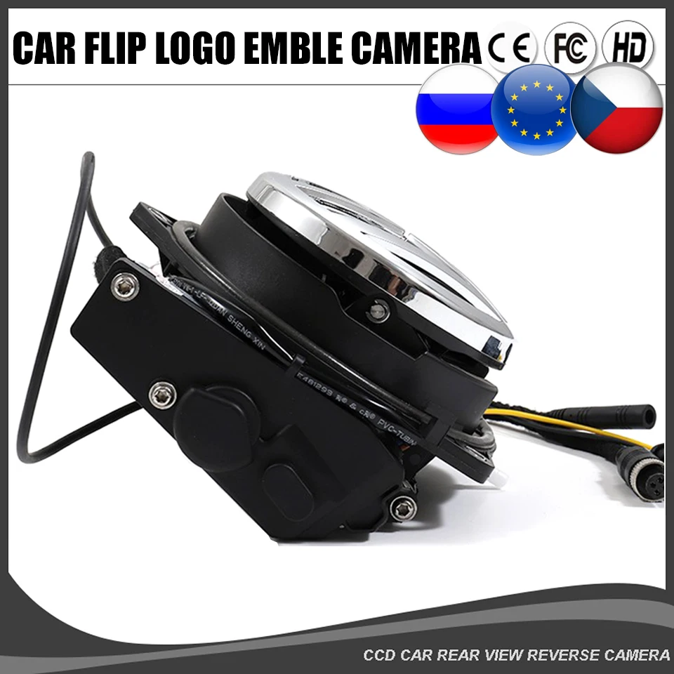 For Emblem Rotating Rear view Camera For Passat CC GOLF 6 7 Beetle EOS Polo Emblem Camera VW logo Flipping Backup Camera AHD