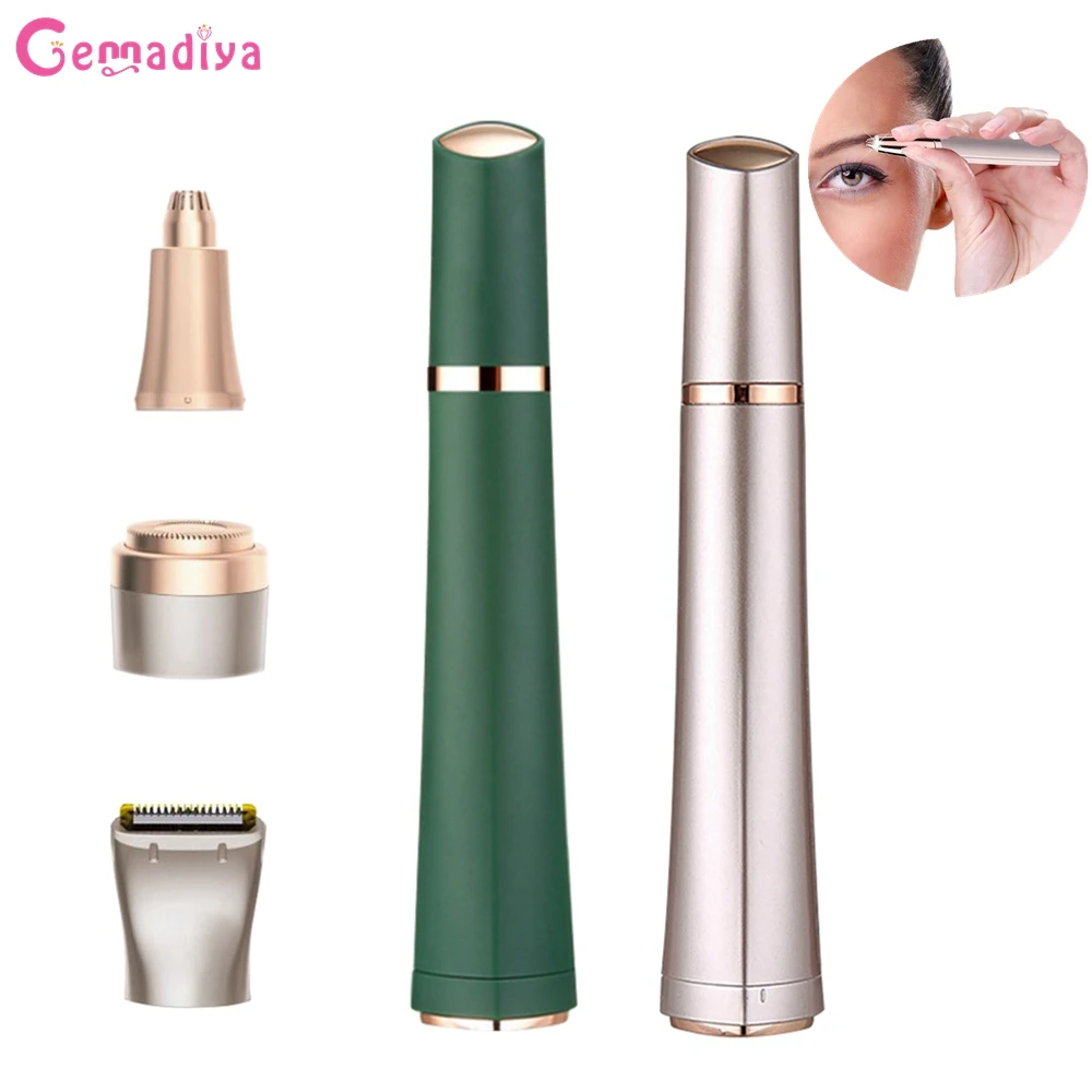 Depiladora eléctrica para cejas para mujer, Mini depiladora de maquillaje para cejas, afeitadora portátil, eliminador de vello Facial