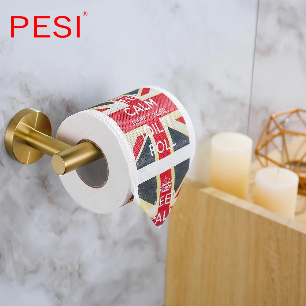 Gold Gebürstet Bad Zubehör Hardware Set Handtuch Bar Schiene Wc Papier Halter Handtuch Rack Haken Edelstahl Robe Haken.
