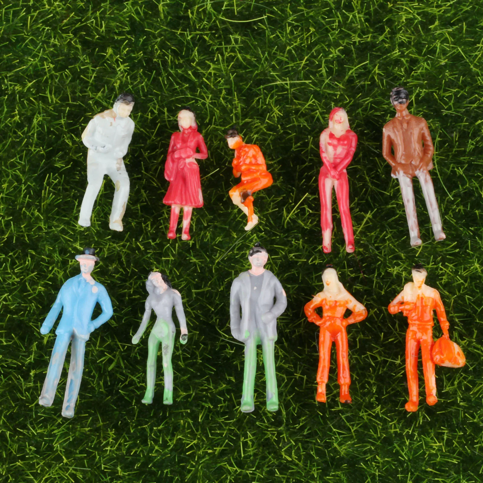 Modelo a escala 1: 100, figuras en miniatura Multicolor, modelos arquitectónicos, modelo a escala humana, personas de plástico ABS, 9MM, 200 unidades por lote