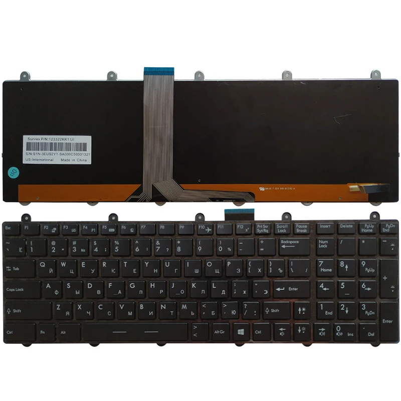 

NEW Russian/RU Laptop Keyboard for MSI GT70 MS-1756 MS-1762 MS-1763 GE70 MS-1759 GX70 MS-176K GT60 MS-16F4 Full color backlight