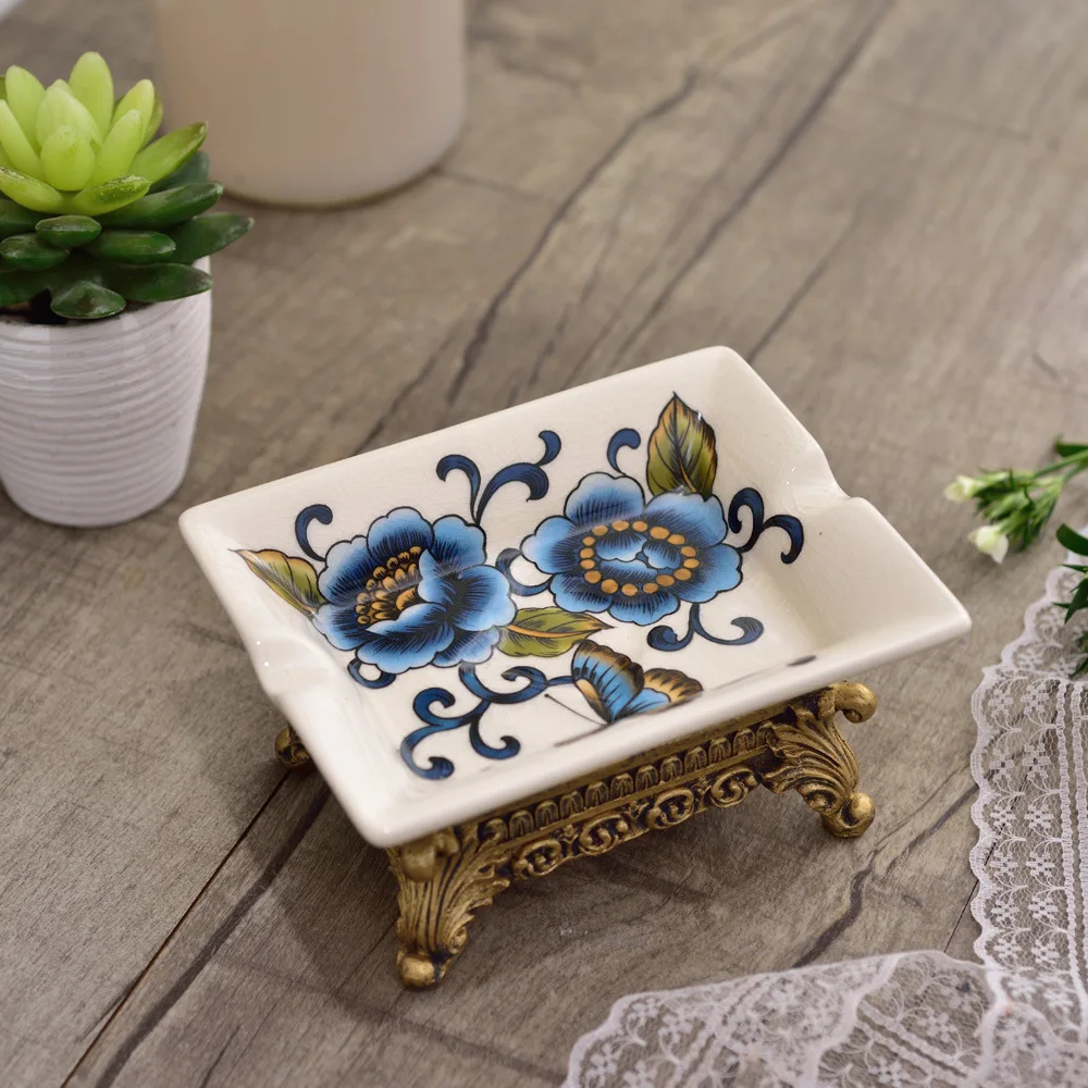 Classic Style European Ceramic Pastel Small Soap Box Soap Dish Hotel Bathroom Personality Creative Fashion Soap Dish 4043