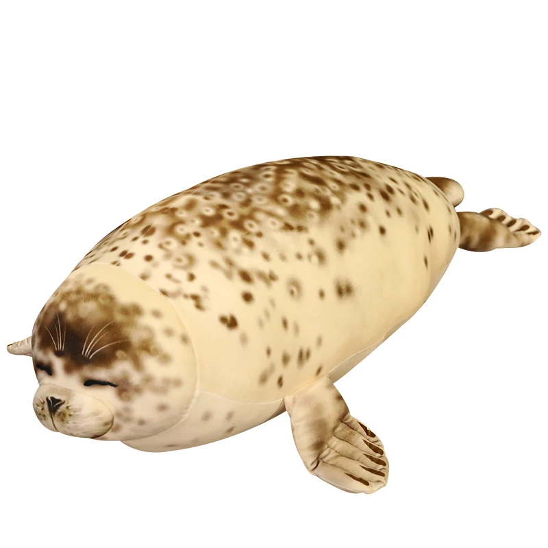 1pc 35CM Simulation 3D Sea Lion Plush Toys High Quality Stuffed Soft Animal Seal Pillow Baby Kawaii Sleeping Appease Dolls