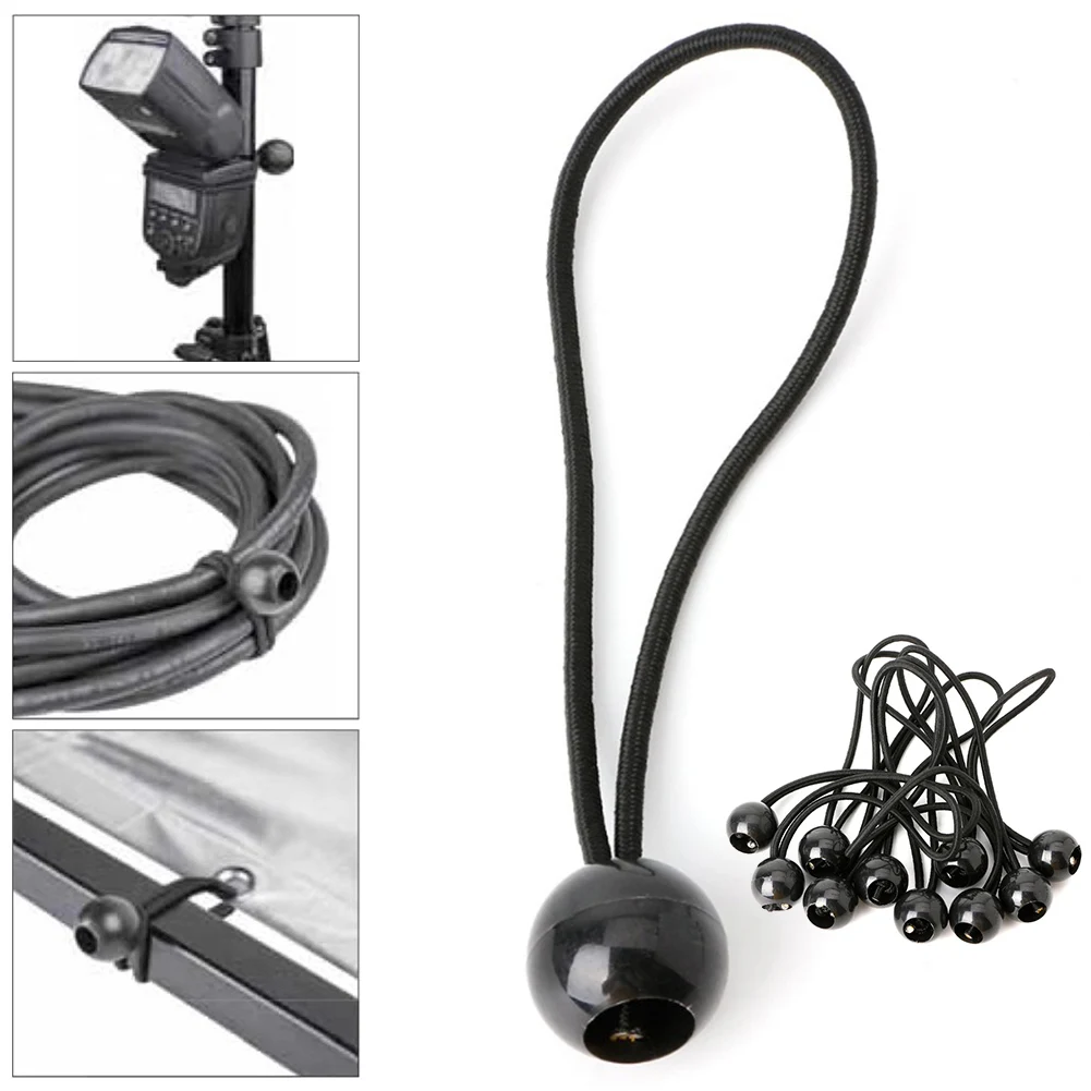 폴대 50pcs Tent Accessories Tent High Elastic Ball Bands Plastic Ball Tent Rope Head Bungee Cords Trampoline Baggage Belts Bungee