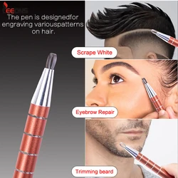 Hair Art Carving Pen Barber Tools Hairdressing Engraving Pen Hair Art Design Tattoo Eyebrow Trimmer Mustache Shaving Sharp Blade