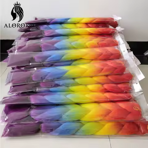 24 Inch Braiding Hair 6/8pcs/Pack Synthetic Hair Extensions African Jumbo Braids 100 Colors DIY Hair Accessories Wholesale