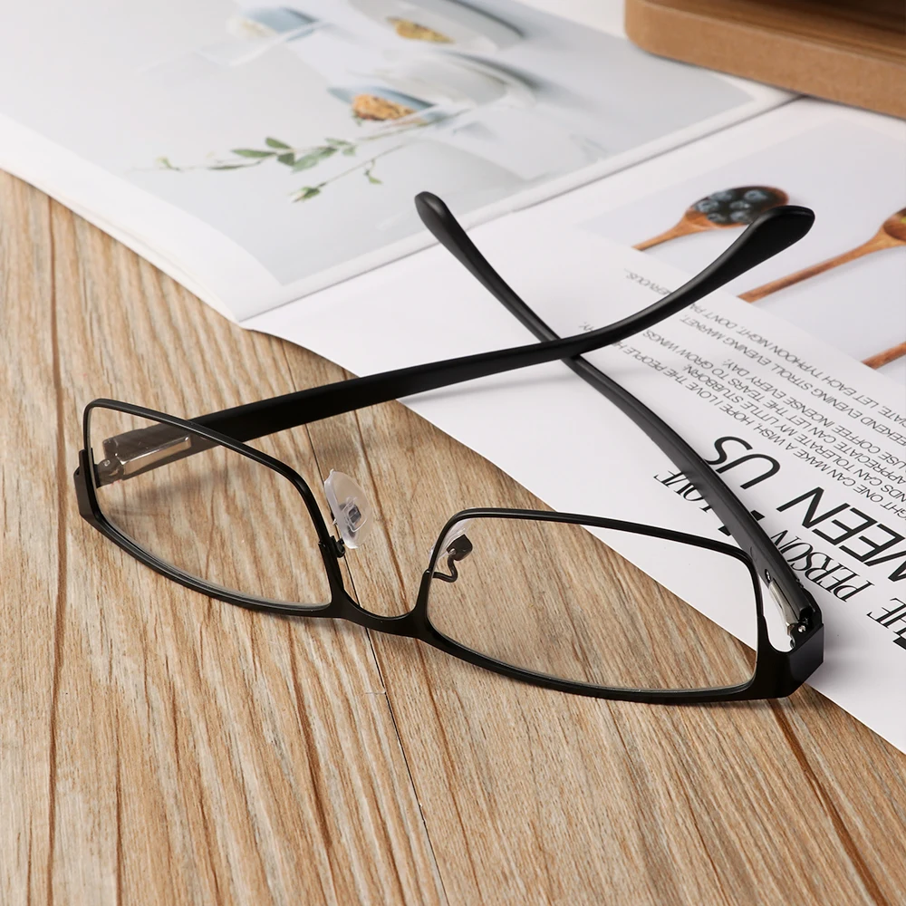 Gafas de lectura clásicas de negocios para hombres, lentes de lectura de marco de aleación de titanio, lentes de resina ultraligeras, gafas de