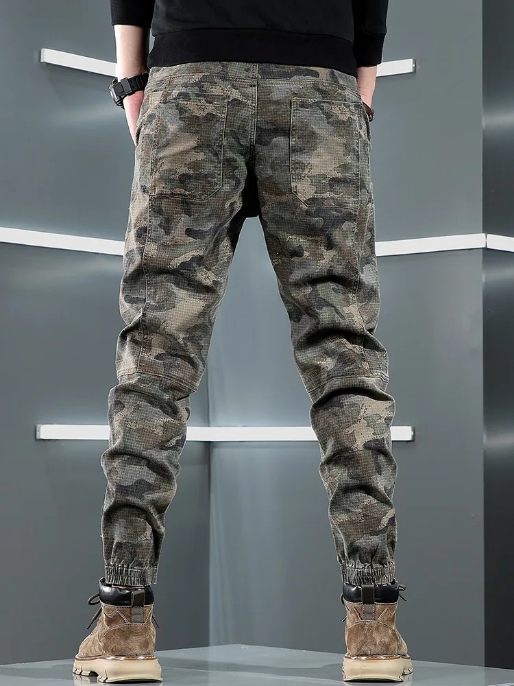 Tactical Camouflage Cargo Pants Men Sport Joggers Casual Streetwear Hip Hop Regular Fit Cotton Stretch Trousers