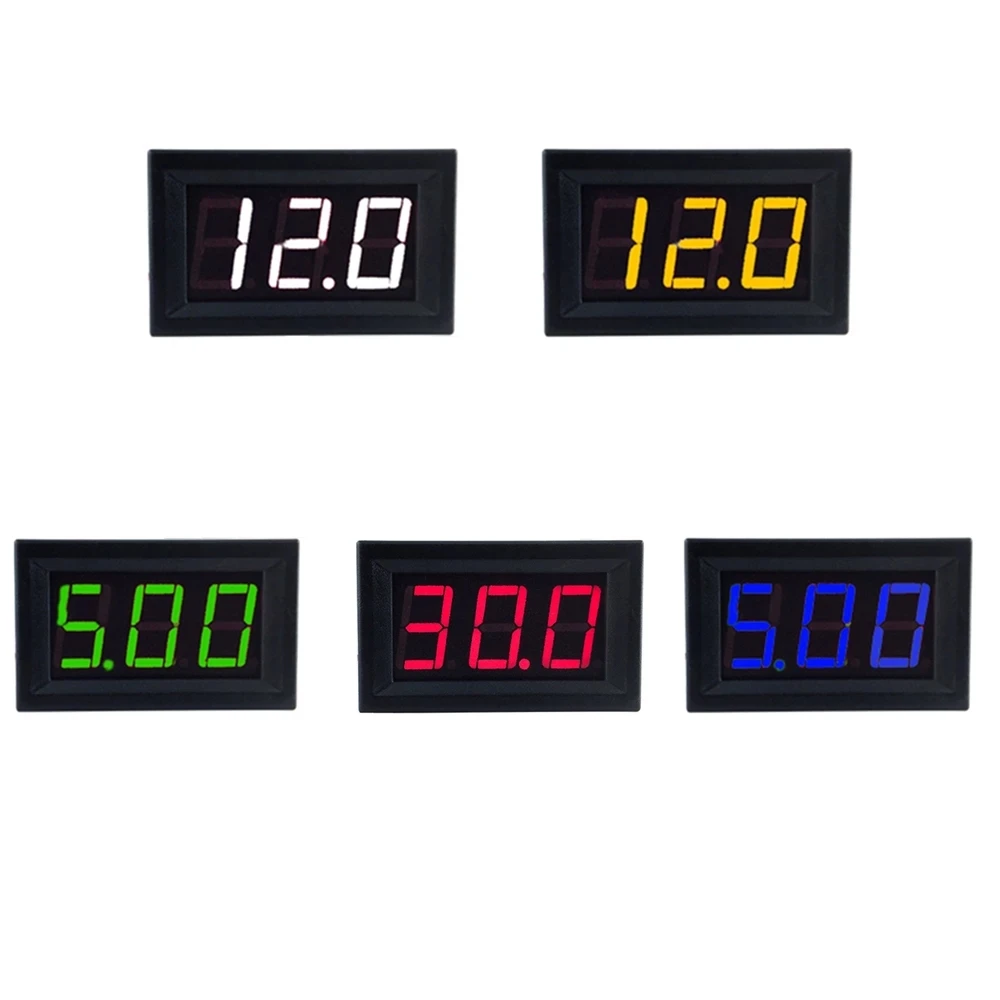 Digital Voltmeter 3 Wire DC 0V to 30V Digital Voltmeter Voltage Panel Meter For 6V 24V Electromobile Motorcycle Car 0.56 ''