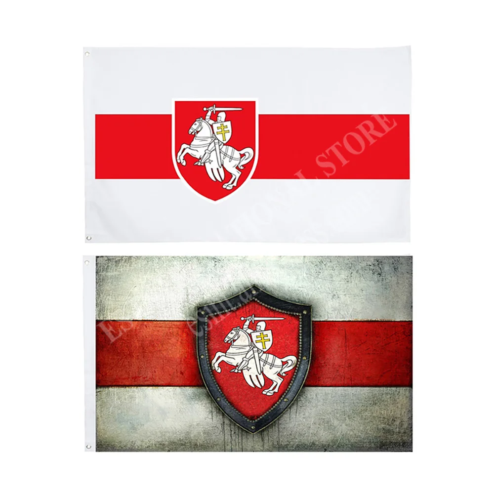 Belarus Belarusian Ensign with Coat of Arms Flag Russia Fedral subject 150* 90cm 3ft x 5ft Custom Banner Metal Holes Grommets