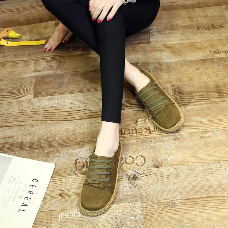 2019 New Spring Women Flats Shoes Loafers Round Toe Wide Shallow Slip-on Casual Lady Flats Shoes Oxford Shoes For Women ui89