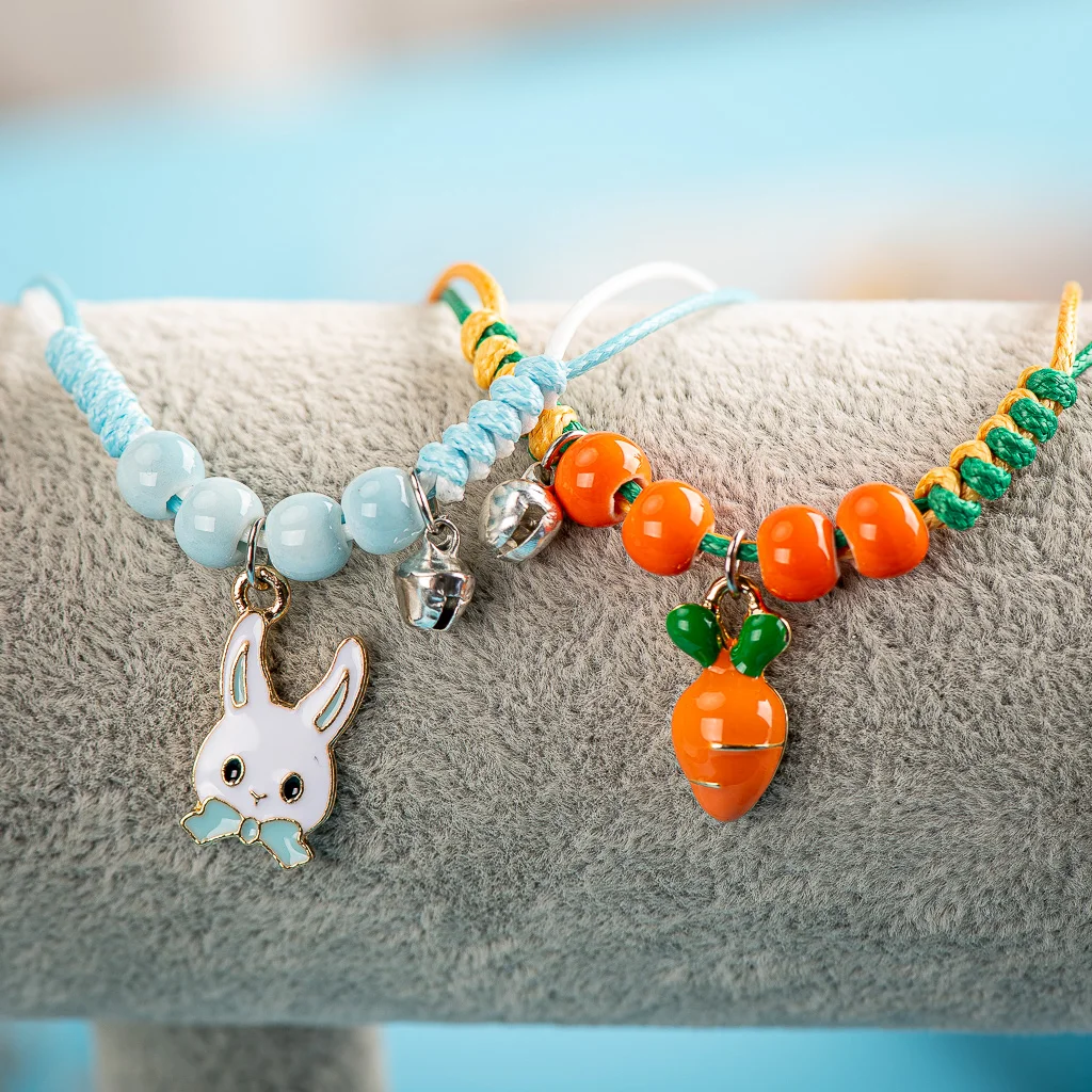 Jungle Series Cute Cartoon Rabbit And Carrot hand-knitted Bracelet Gift For Children Wholesale #82585