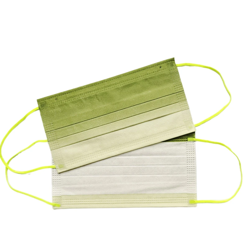 50pcs Adult Protective Mask Gradient Colors Mouth Mask For Women Girl 3-Layer Safety Filter Ear loops Mascarillas desechables