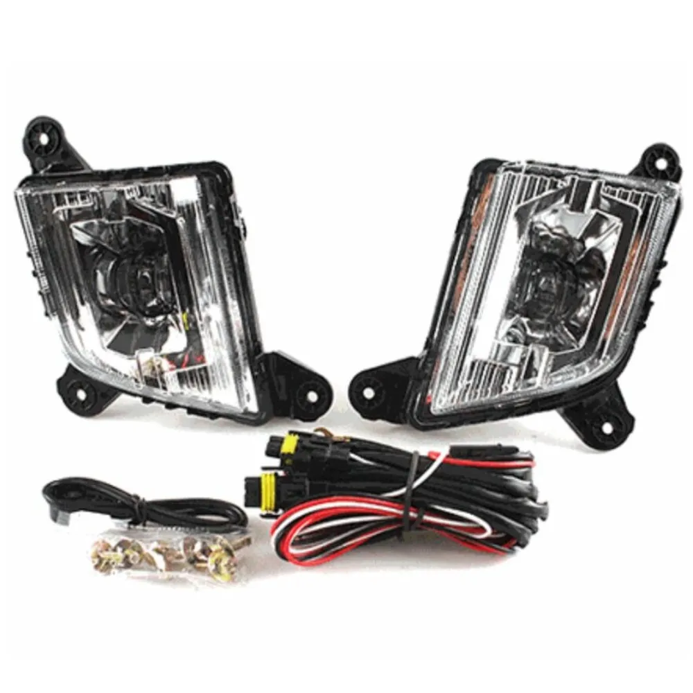 

July King Car 10W 6000K LED Fog Lamp Assembly Case for Chevrolet Silverado 2018-2020, LED Front Bumper Daytime Running Light DRL