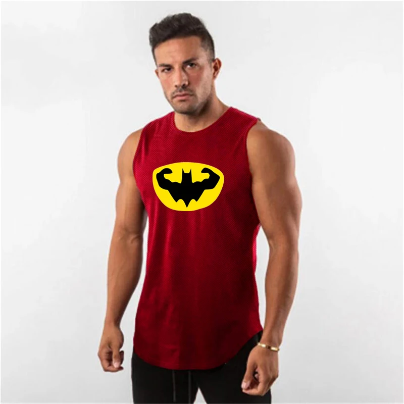 

New Summer Workout Mesh Quick Dry Fitness Casual Fashion Gym Tank Top Men Clothing Bodybuilding Singlets Sleeveless Sports Vest