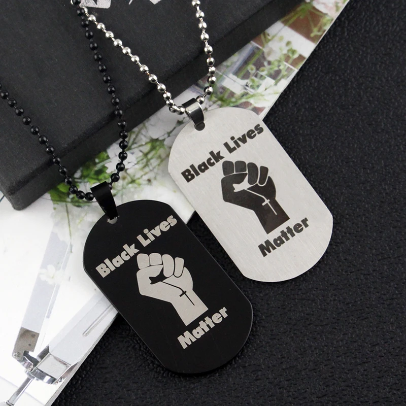 USA Black Resist Fist I Can't Breathe Pendant Necklace Zinc alloy George Floyd Black Lives Matter Necklaces Jewelry