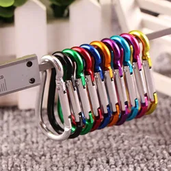 20PCS Aluminum Alloy Carabiner Key Chain Clip Keyring Snap Hook Water Bottle Buckle Outdoor Camping Travel Climbing Accessories