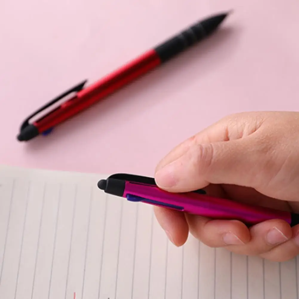 3 Kleuren Druk Balpen Metalen Stylus Pennen Met Balpennen Screen Pen Voor Alle Capacitieve Scherm Student Kantoorbenodigdheden