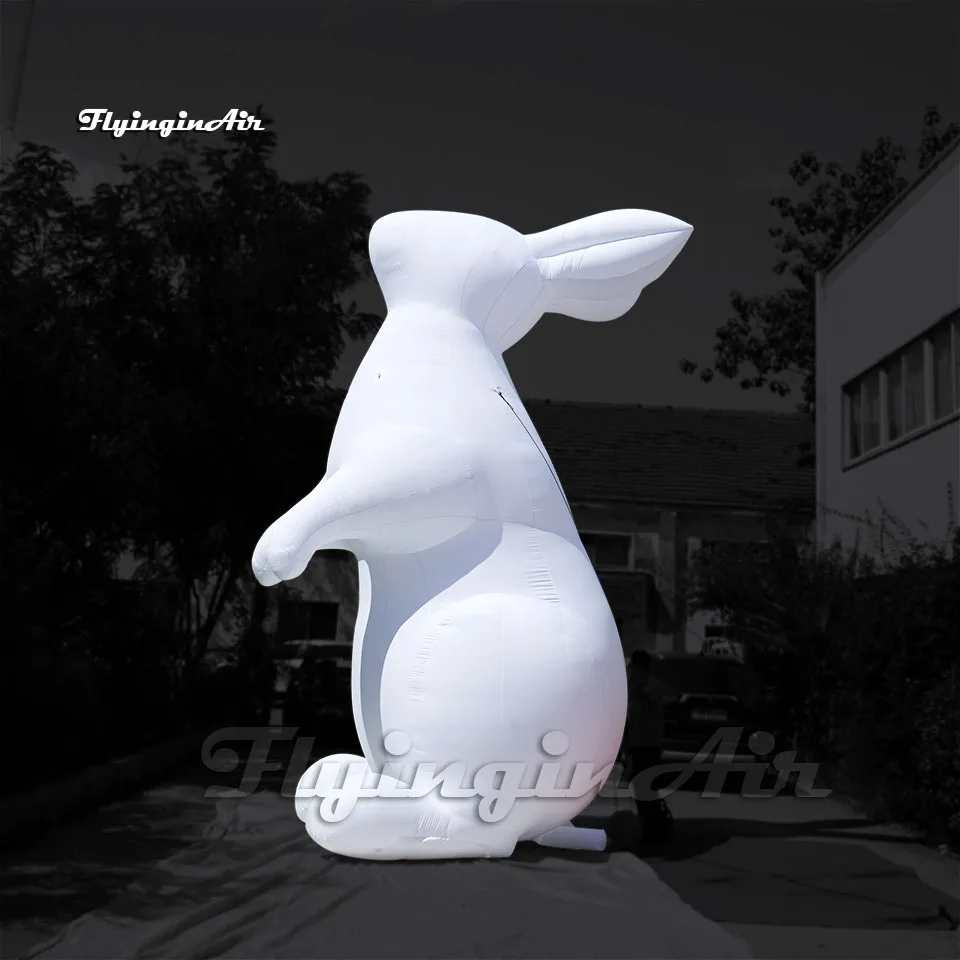 Outdoor Giant Animal Mascot White Rabbit Balloon Inflatable Easter Bunny For Yard And Park Decoration