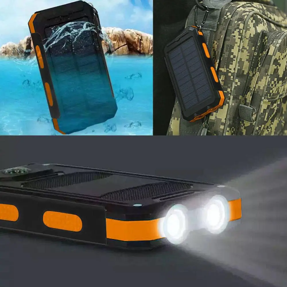 50% Hot Sales Dual USB DIY Solar Power Bank Case Kits Battery Charger External Box Flashlight Not Including The Cell