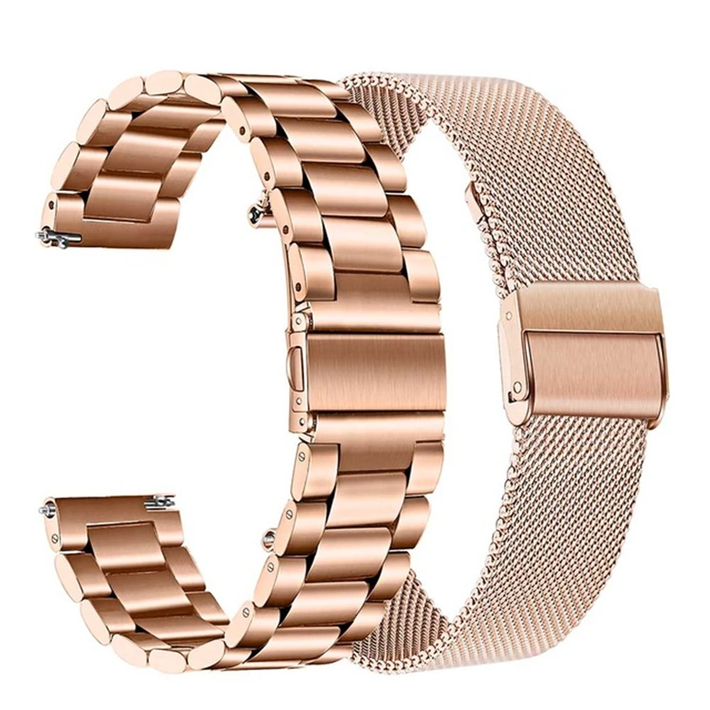 2in1 Metal Bands + Stainless Steel Strap For Huami Amazfit Bip 3 Pro Bip U Mesh Loop Bracelet For Huami Amazfit GTR 4 GTS 4 Mini