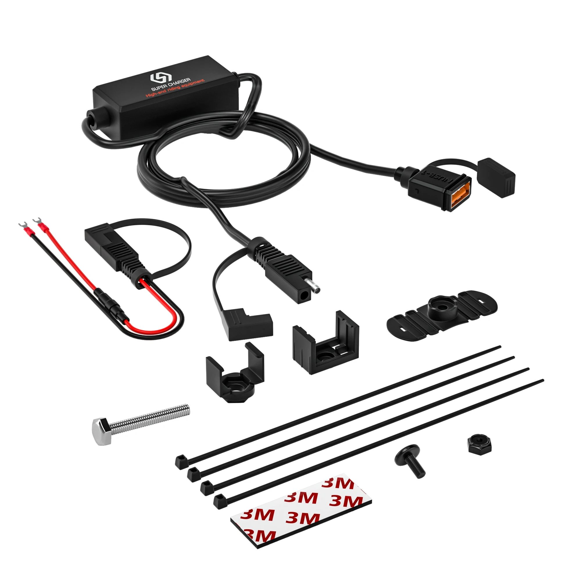 Waterproof Motorcycle 18W Single USB Fast Charger SAE To USB Charger 12-24V QC3.0 Quick Charge 3.0 Built-in Smart Chip
