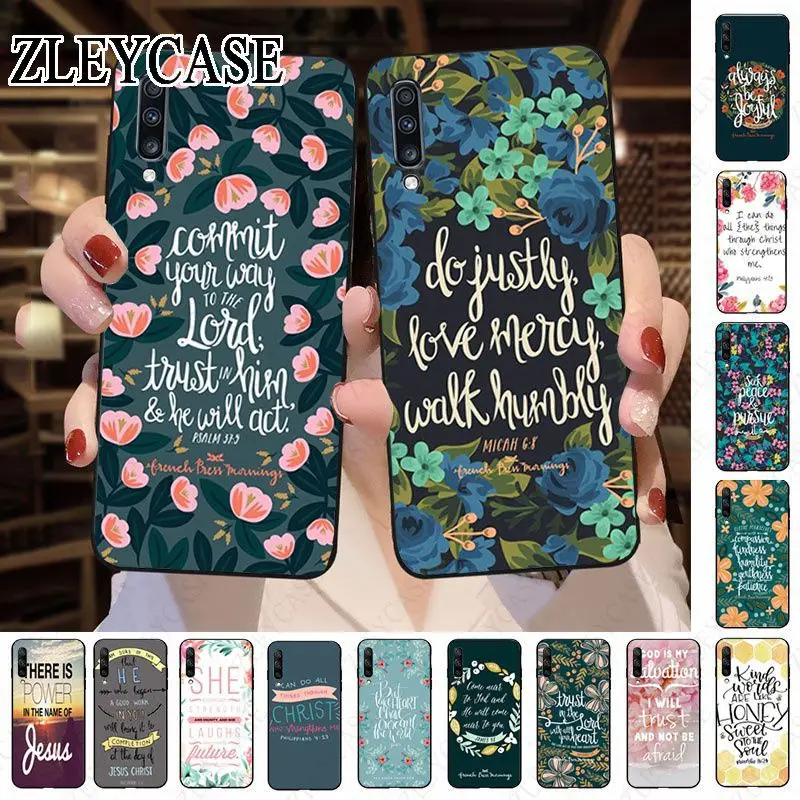 Quotes french press mornings bible verses Case For Samsung A12 A13 A14 A20 A21S A22 A23 A32 A50 A51 A52 A53 A70 A71 A73 5G Cover