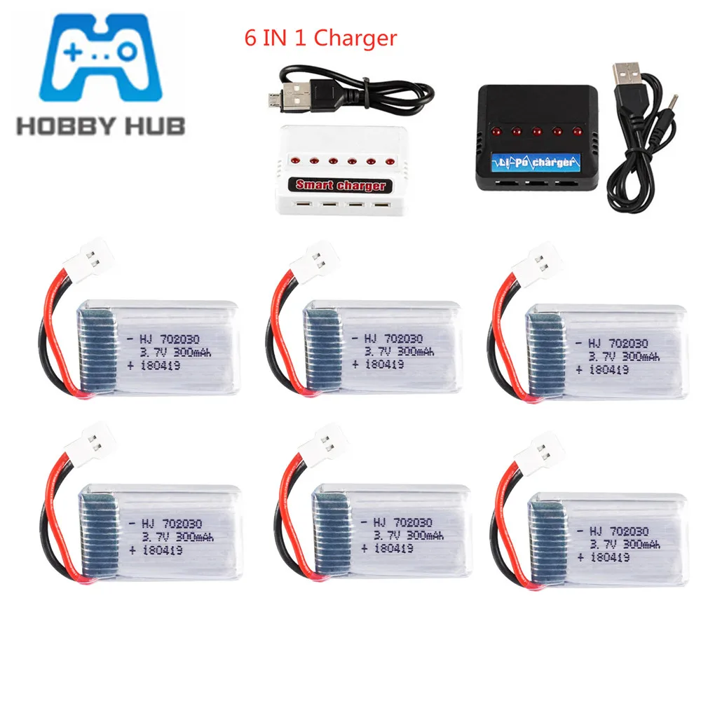 3.7V 300mAh 702030 lipo Battery + Charger Set For Syma X11 E55 FQ777 FQ17W F180 FY530 U816 U816A U830 X100 H107 S39-1 HD-1306