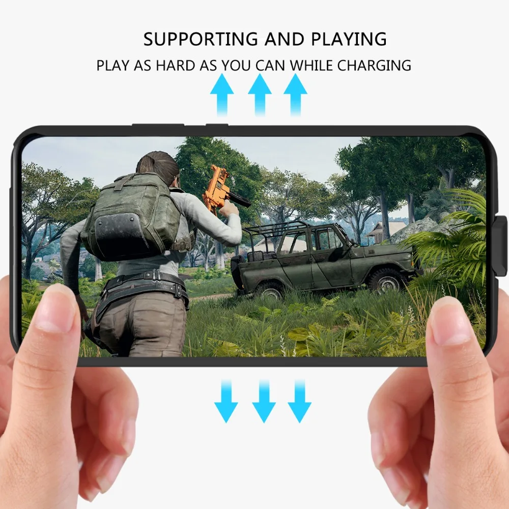 5000mAh Silicone shockproof Battery Charger Case For Xiaomi Redmi Note 8 Pro Slim External Power Bank Charging Back Full cover