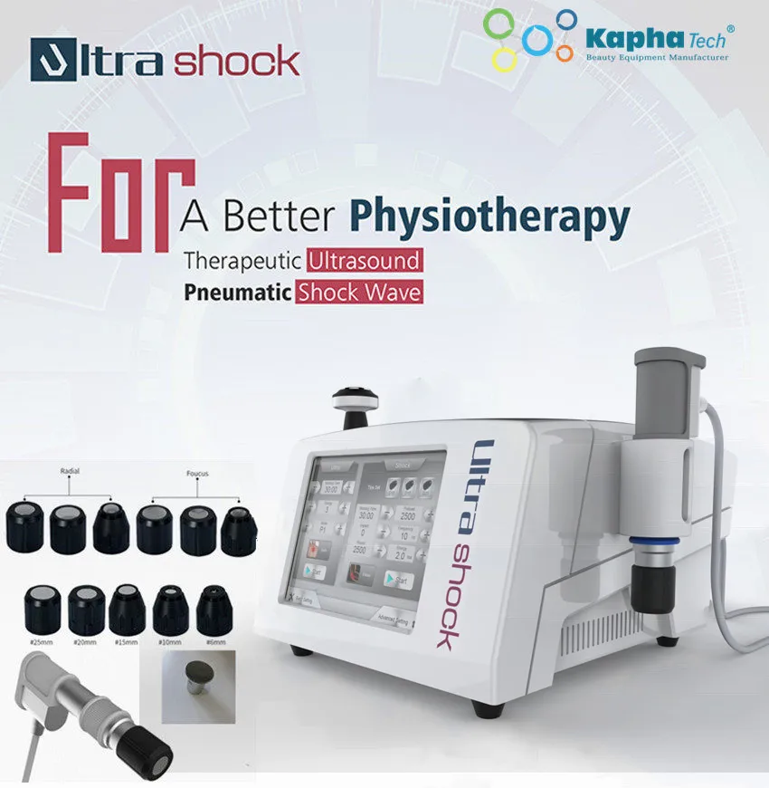 

UltraShock 2 in 1 Penumatic Shockwave Machine Ultrasound Physiotherapy For Body Pain Relief Acoustic Shock Wave Therapy Machine