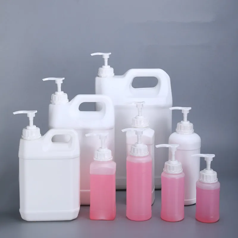 Food Grade 500ml 1000ml Square Pump Bottles Shampoo Conditioner Lotion Dispenser Container HDPE Refillable bottle 1PCS