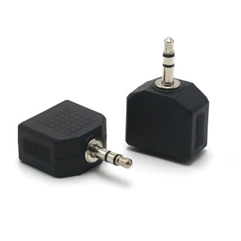 

100pcs For computer for Mobile phone for MP3 MP4 3.5mm Jack 1 to 2 Double Earphone Headphone Y Splitter Cable Cord Adapter Plug