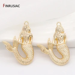 1 Piece Sea Series Designer Charms Gold Plated Mermaid / Seahorse / Shell / Starfish Pendant Charm For Jewelry Making Supplies