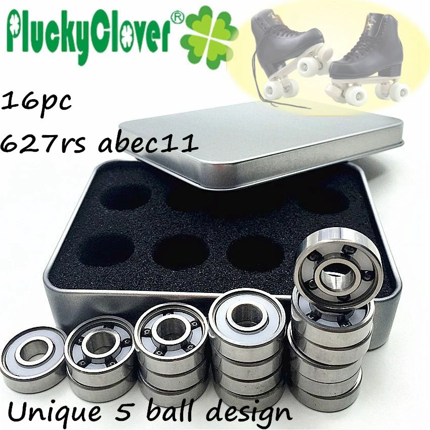 Innovative Si3n4 5 Ceramic balls 627 Bearing Professional Quad Roller Skates 7mm Artistic Skate rodamientos Figure Skate Bearing